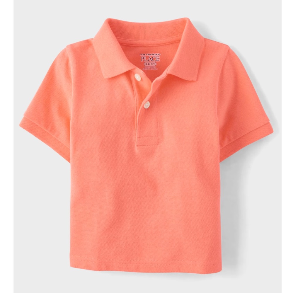 The Children’s Place Boys Orange Pique Polo Shirt Size 4T